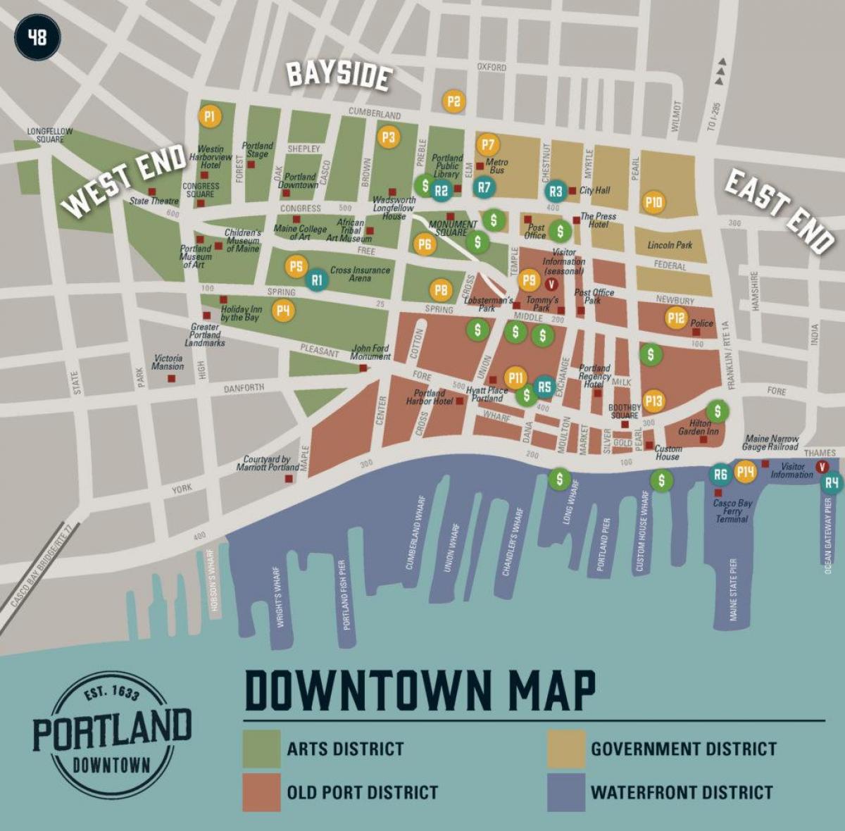 mapa de la aplicación de Portland