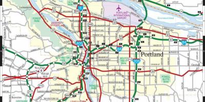 Mapa de el área metropolitana de Portland