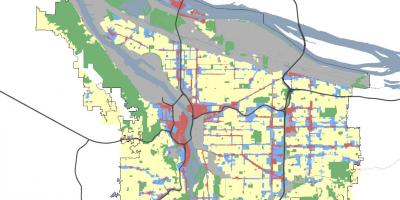 Portland, Oregon, mapa de zonificación
